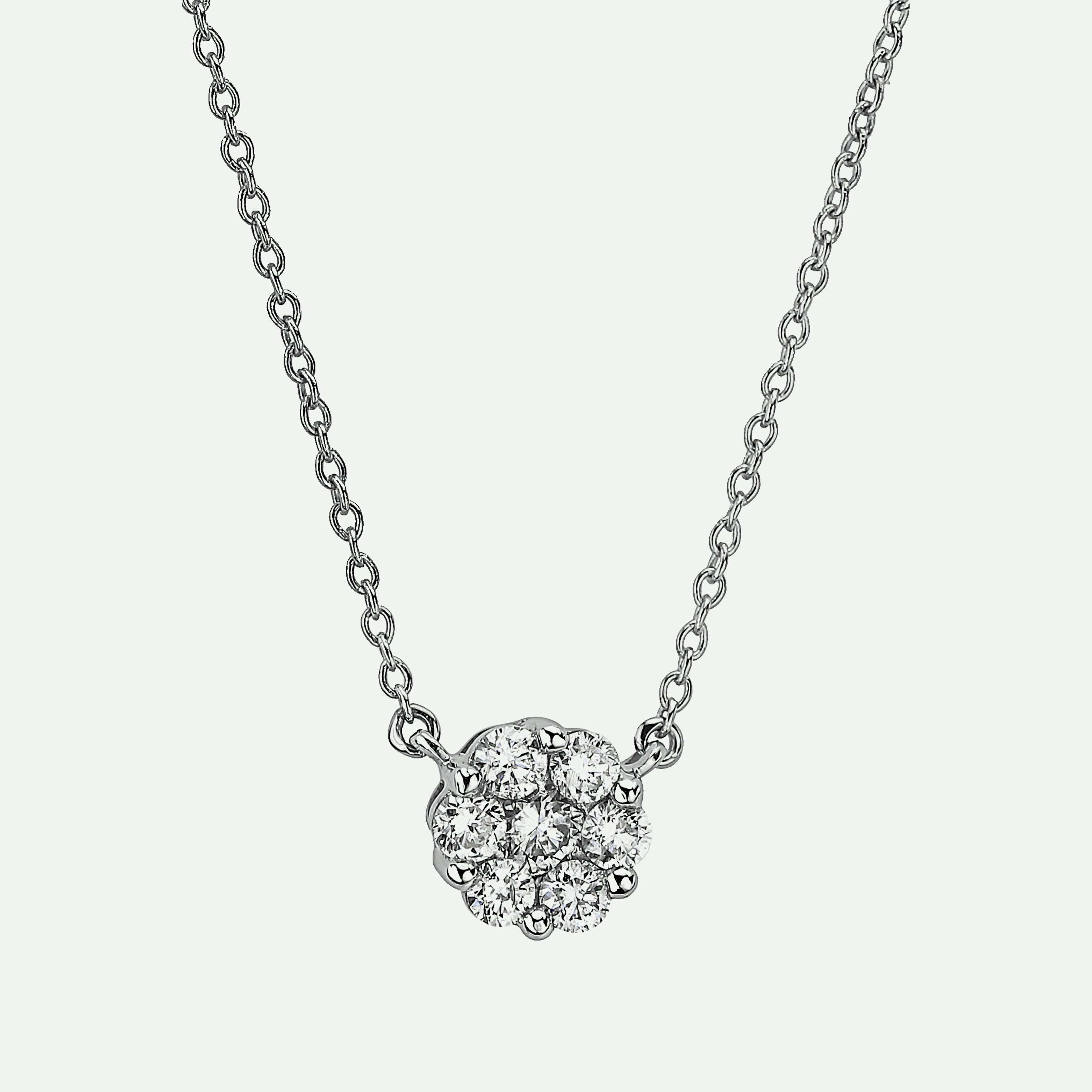 Yvette | 9ct White Gold 0.25ct tw Lab Grown Diamond Necklace-0