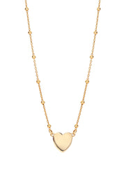 Sterling Silver Gold Plated Heart Necklace-0