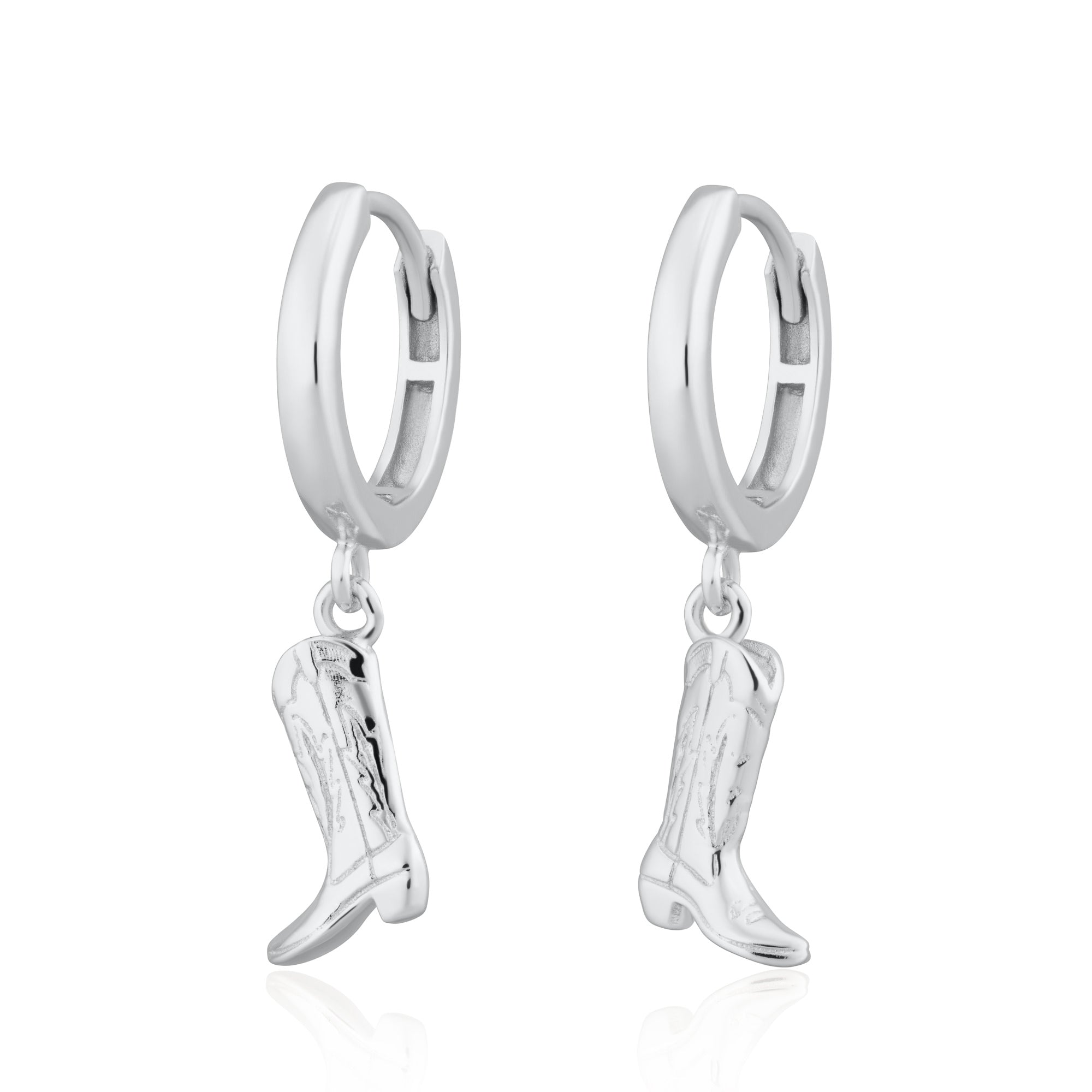 Scream Pretty |  Cowboy Boot charm Hoop Earrings