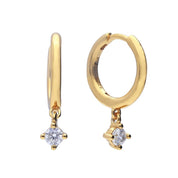 Diamonfire |  Gold plated Hoop Earrings with Zirconia