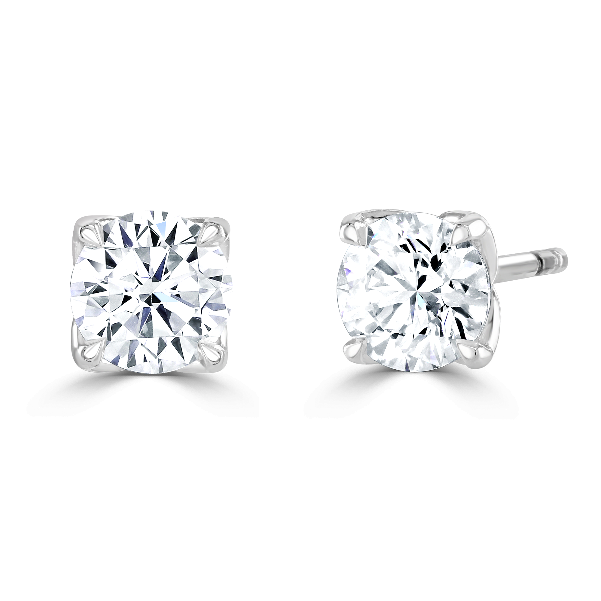 B&N 1.00ct Solitaire Lab Grown Diamond Earrings