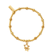 ChloBo | Gold Sparkle Interlocking Star Bracelet