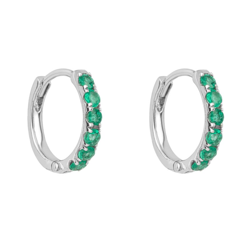 Penmans |  9ct White Gold & Emerald Earrings