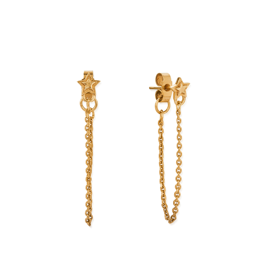 ChloBo | Gold Radiant Essence Chain Stud Earrings