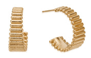 ChloBo |  Gold Large Ridge Hoops