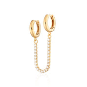 Scream Pretty | Sparkle Linked Huggie Single Earring