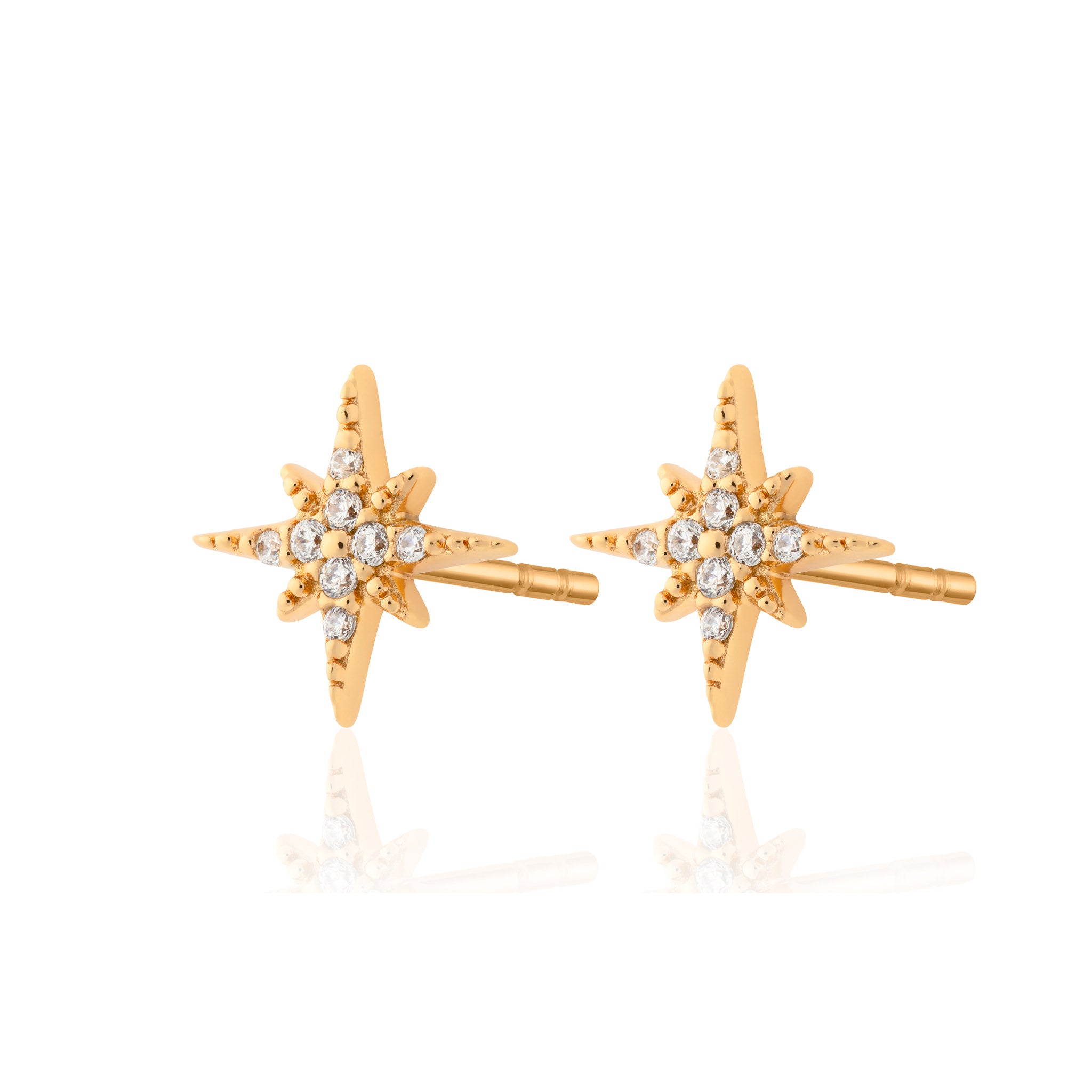 Scream Pretty |  Starburst Studs Gold Plated Earrings