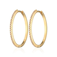 Scream Pretty | Slim Sparkling Perfect Gold Plated Hoops