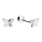 Penmans | Plain Butterfly Labret Silver Earrings