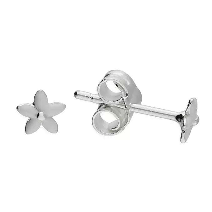 Penmans | White Enamel Flower Silver Earrings