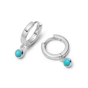 Daisy London | Blue Mohave Healing Stone Huggie Hoops