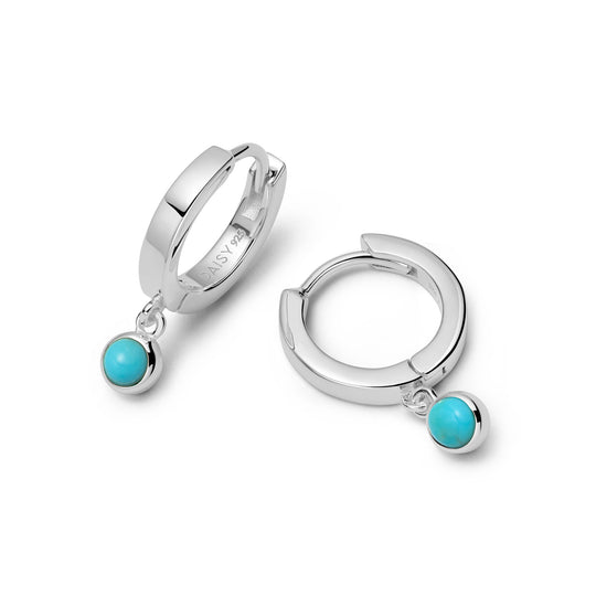 Daisy London | Turquoise Healing Stone Huggie Hoops