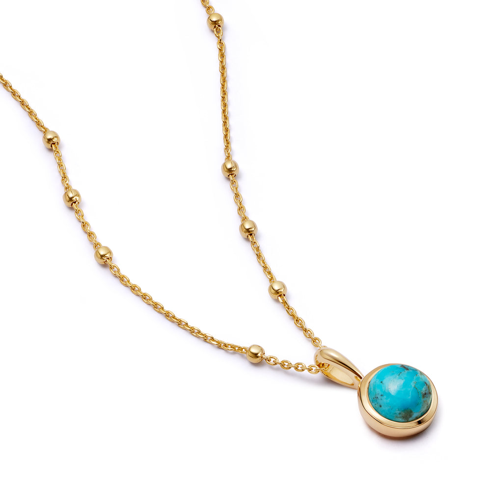 Daisy London | Turquoise Healing Stone 18ct Gold Plate Necklace