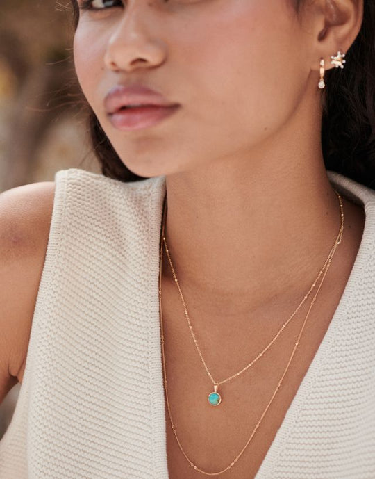 Daisy London | Turquoise Healing Stone 18ct Gold Plate Necklace