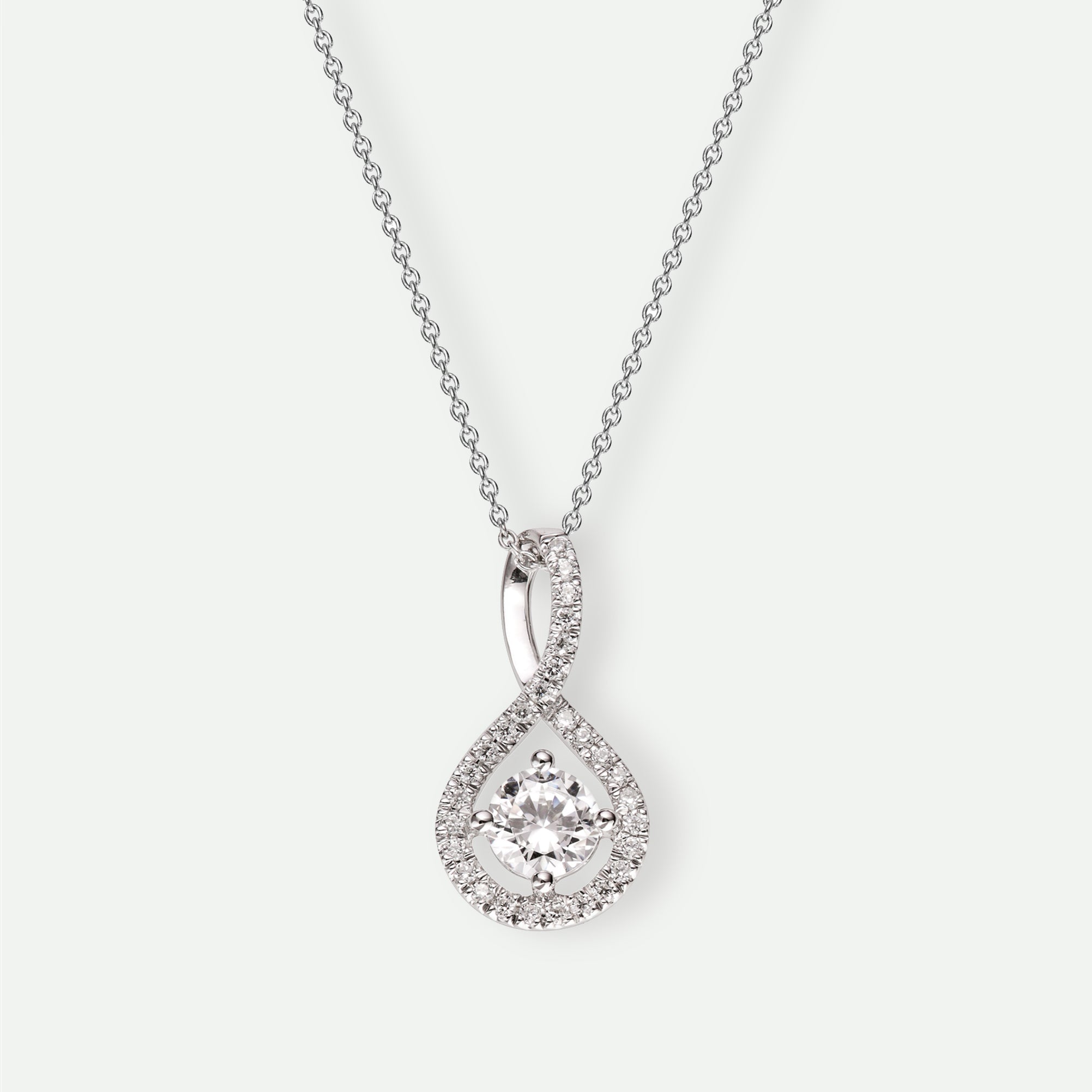 Kirsty | 9ct White Gold 0.33ct tw Lab Grown Diamond Necklace-0