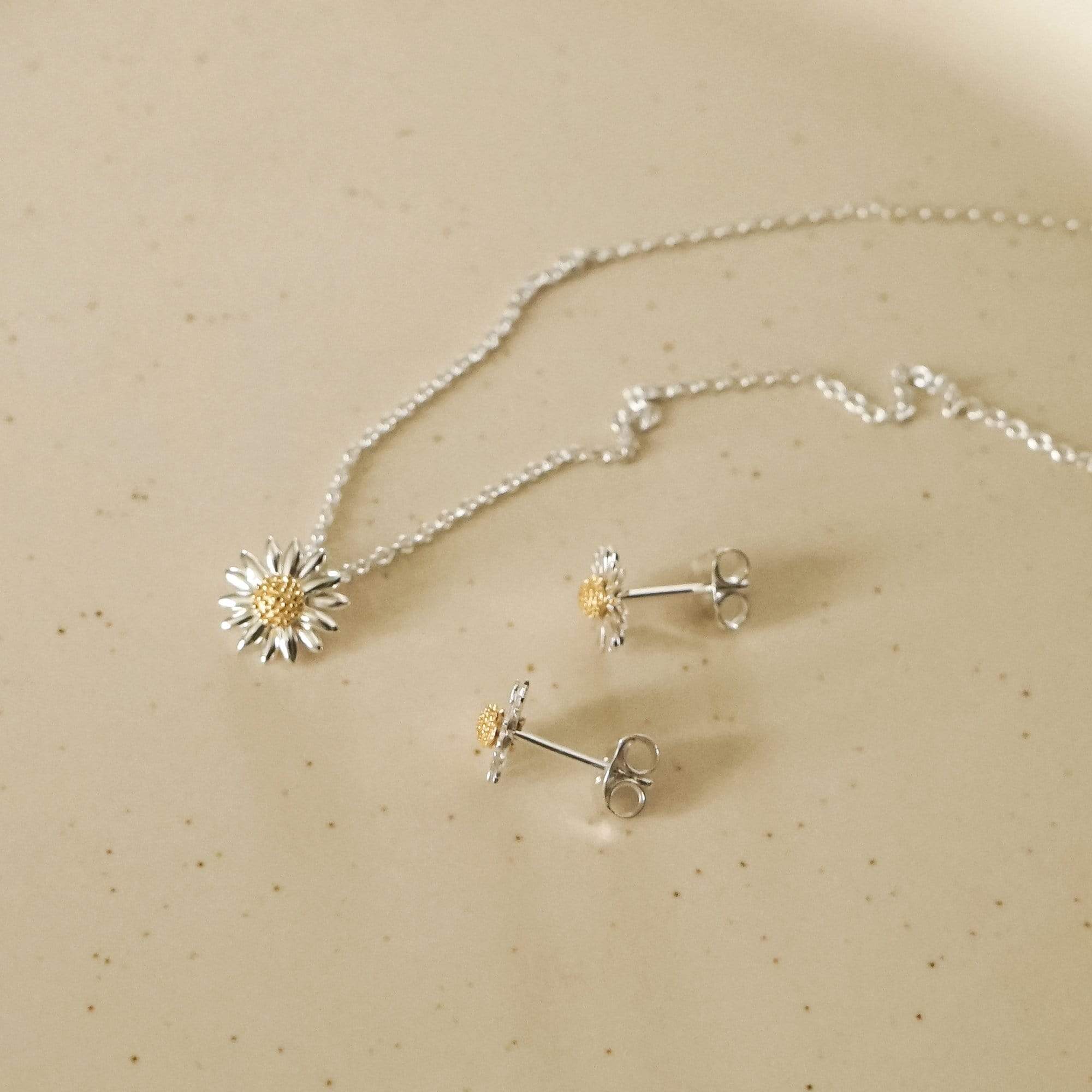 Daisy London |  Daisy 10mm Sterling Silver & 18ct Gold Plated Pendant Necklace