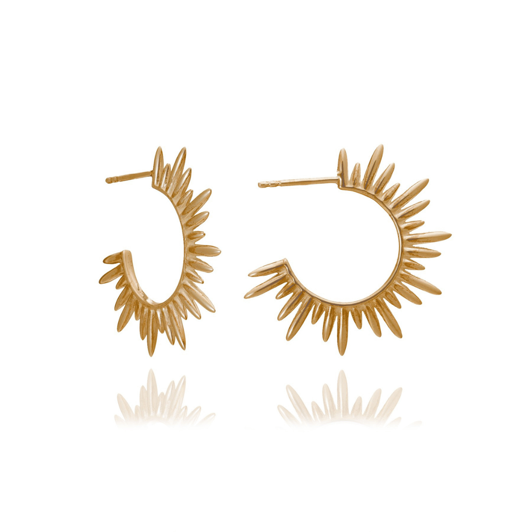 Rachel Jackson Electric Goddess Gold Plate Medium Hoops 