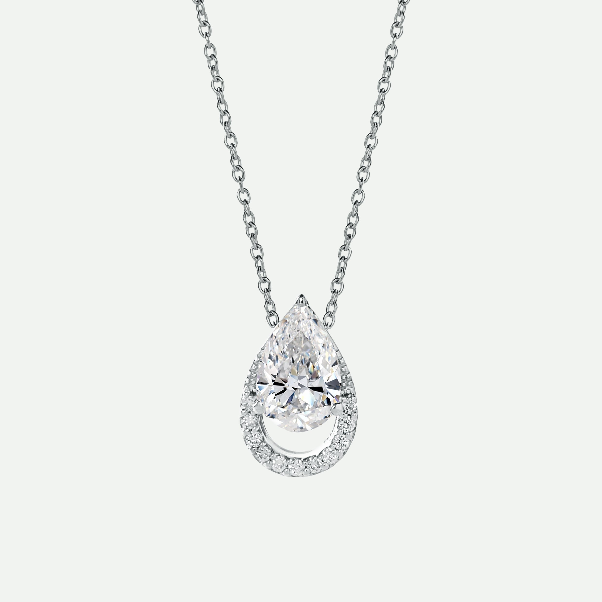 Riva Necklace | 9ct White Gold 1.05ct tw Lab Grown Diamond Necklace-0