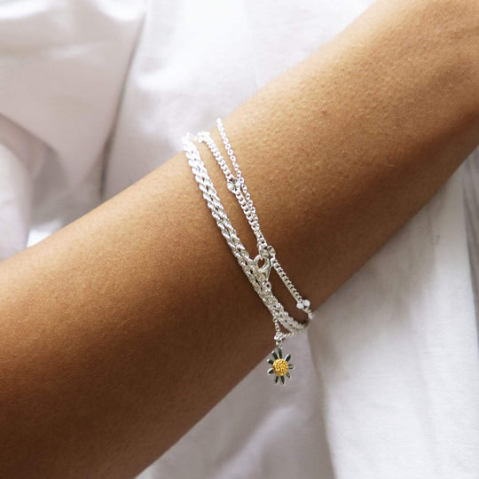 Daisy London |  Isla Double Rope Sterling Silver Bracelet