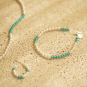 Daisy London |  Pearl & Turquoise Beaded Bracelet