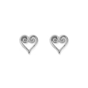 ChloBo | Scroll Heart Stud Earrings