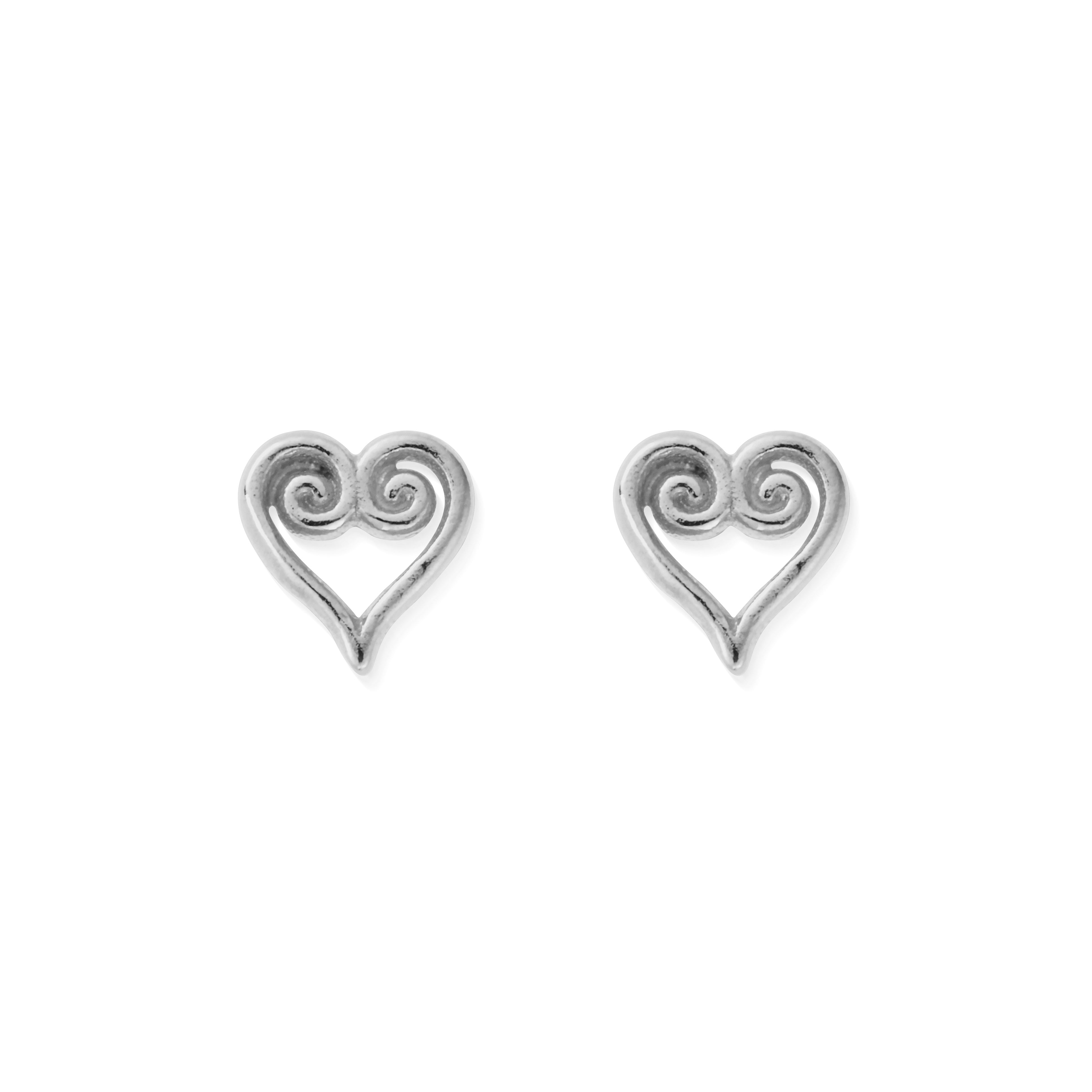 ChloBo | Scroll Heart Stud Earrings