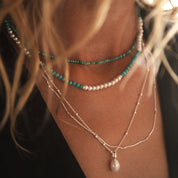 Daisy London | Pearl & Turquoise Beaded Necklace