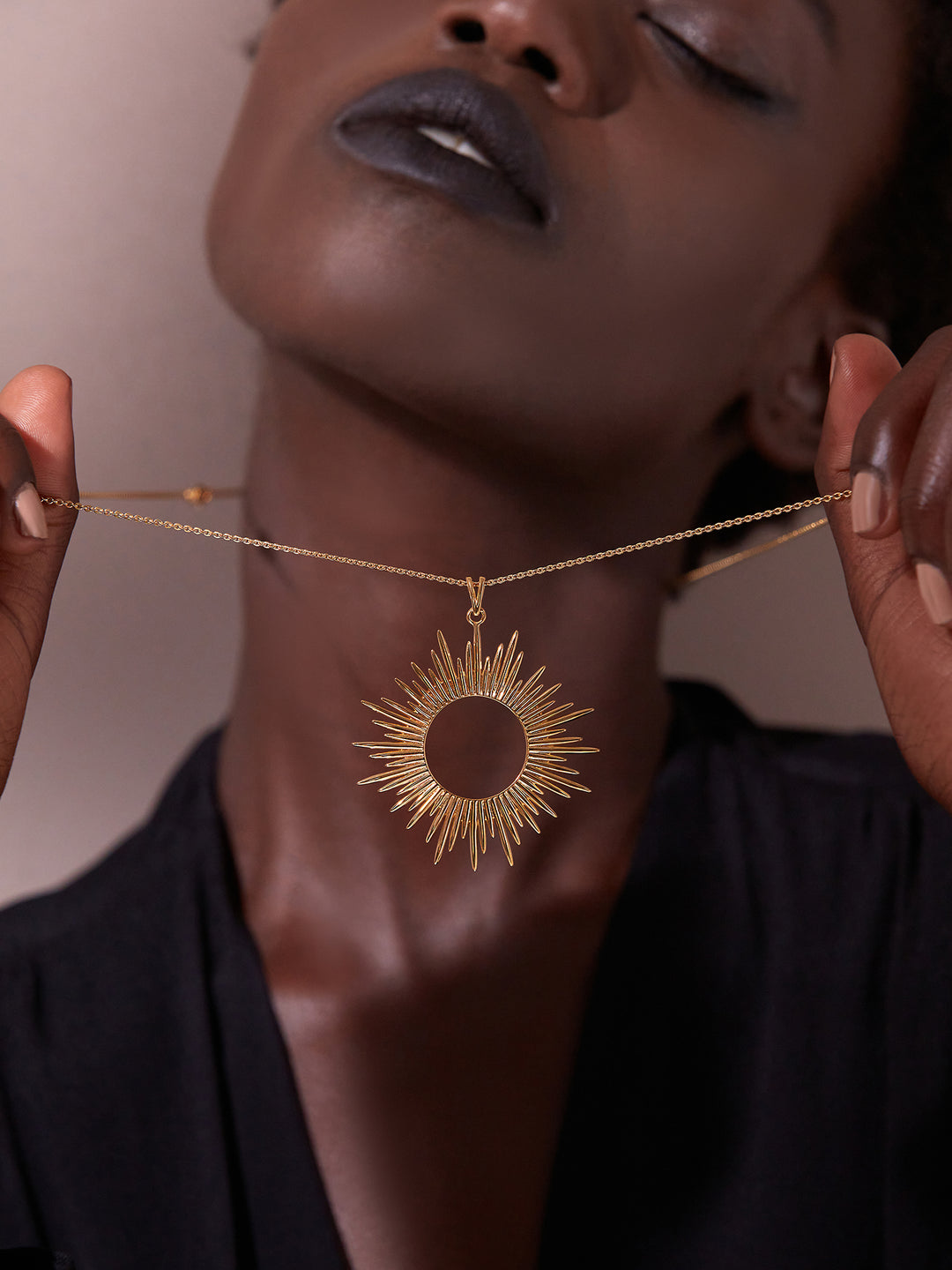 Rachel Jackson | Electric Goddess Statement Sun Necklace