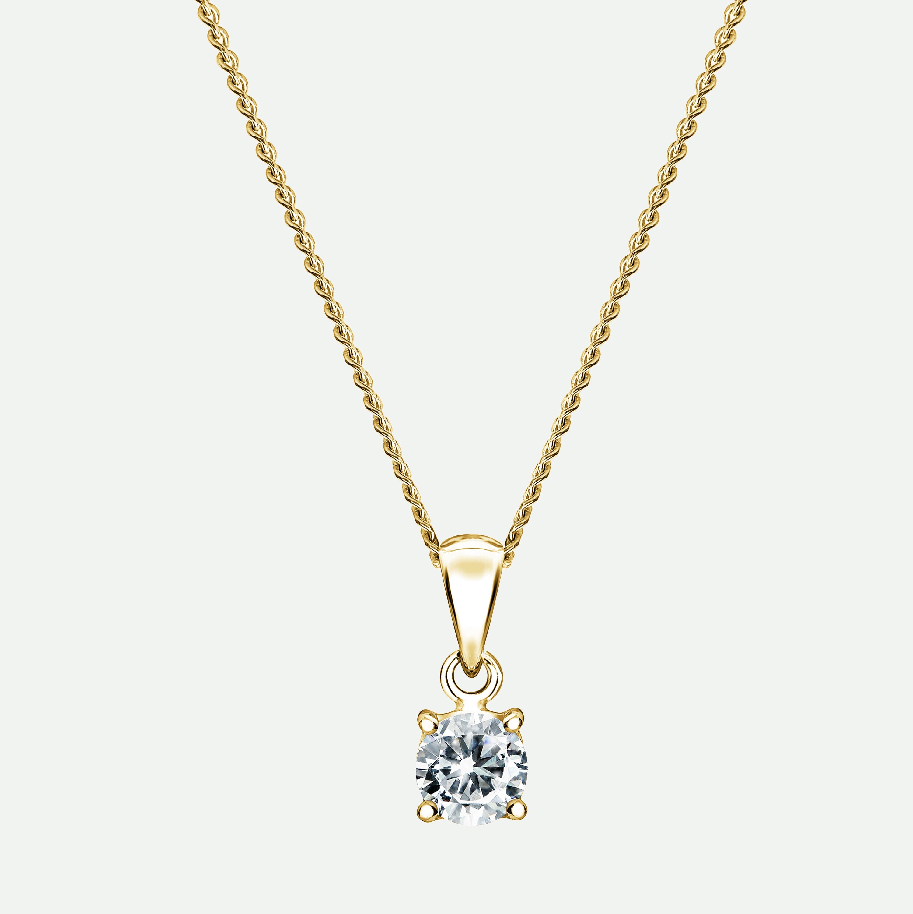 Sylvia | 9ct Yellow Gold 0.25ct tw Lab Grown Diamond Necklace-0