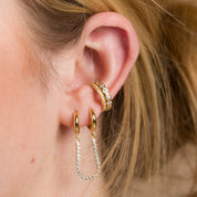 Scream Pretty | Sparkle Linked Huggie Single Earring