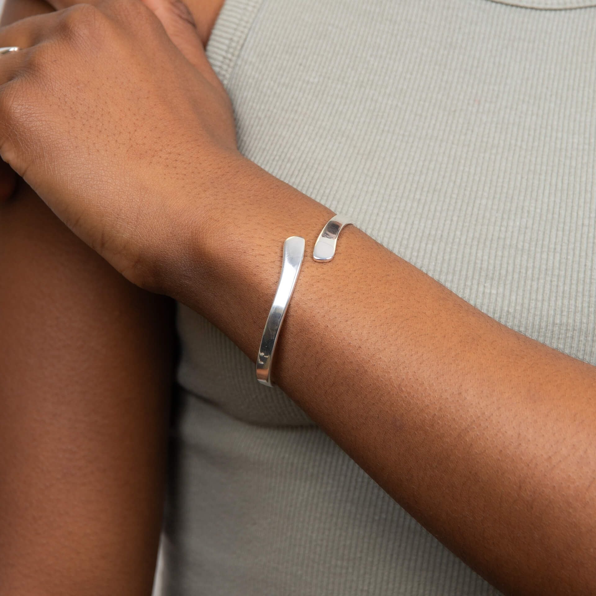 Penmans |  Open Wrap Silver Bangle