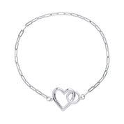 Penmans | Heart Connection Silver Bracelet