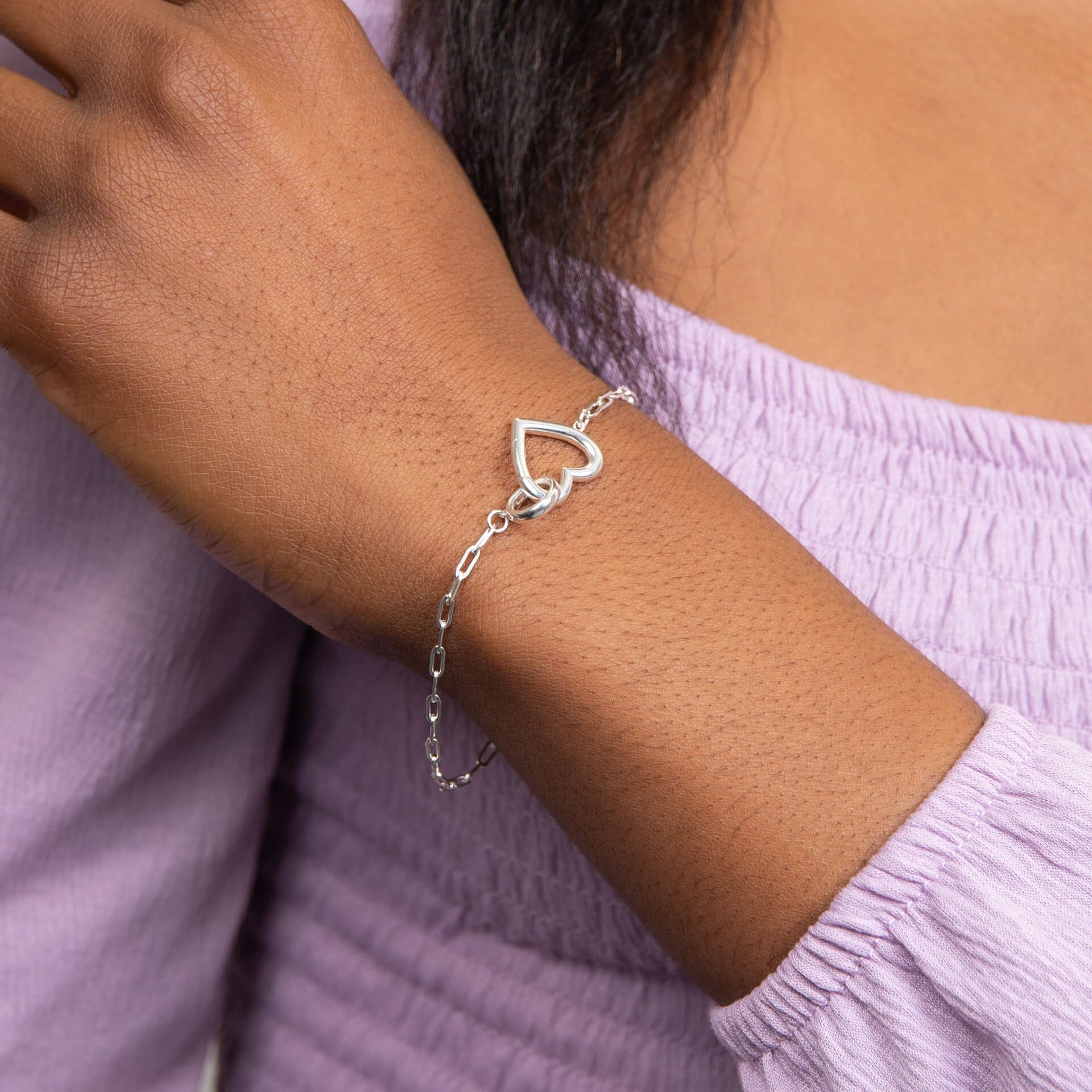 Penmans | Heart Connection Silver Bracelet