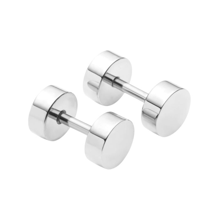 Fred Bennett | Stainless Steel Shiny Circle Stud Earrings