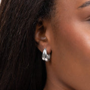 Penmans | Organic Drop Wave Hoop Earrings