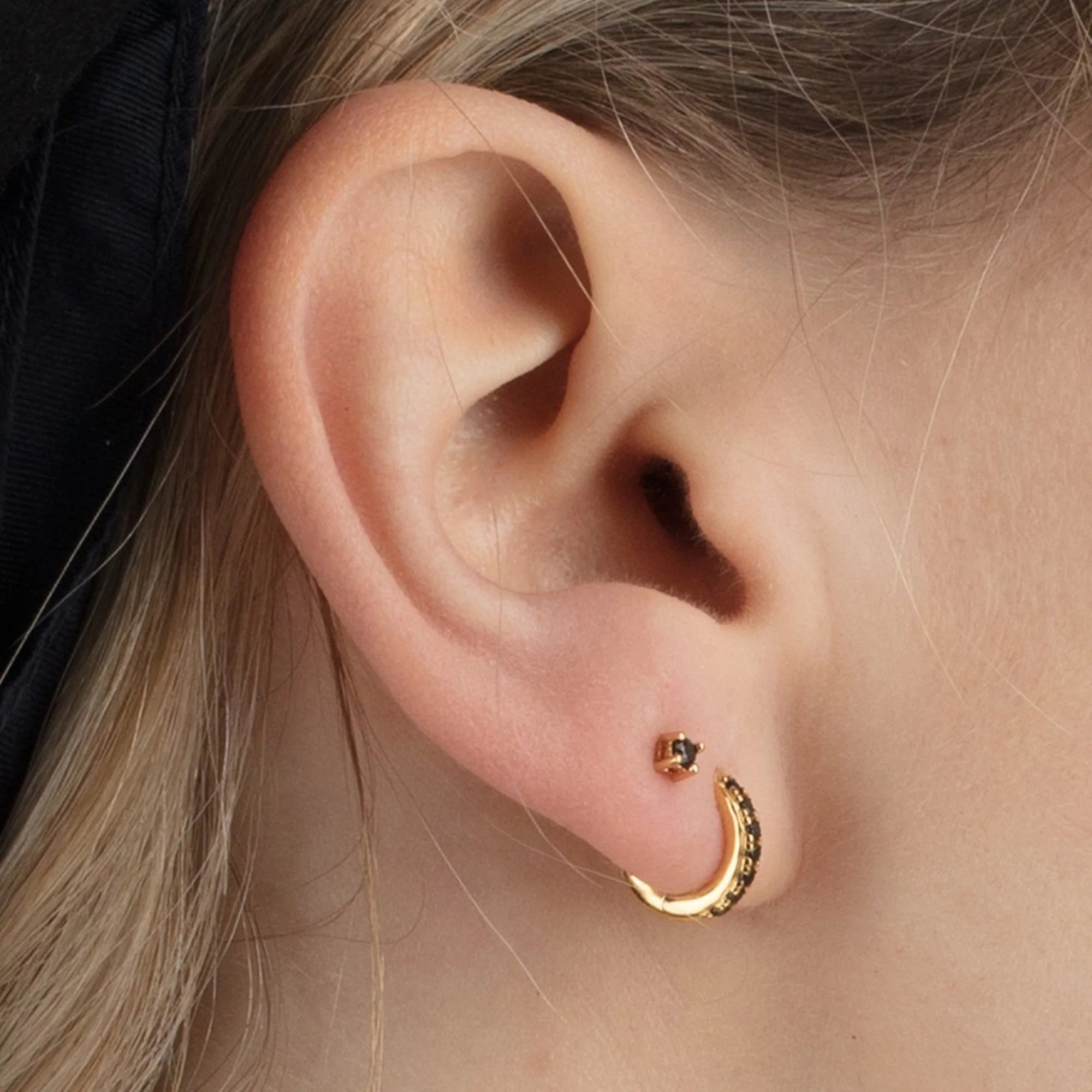 Scream Pretty | Teeny Tiny Black Stud Earring