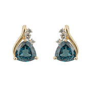 Penmans | London Blue & Topaz 9ct Gold Earrings