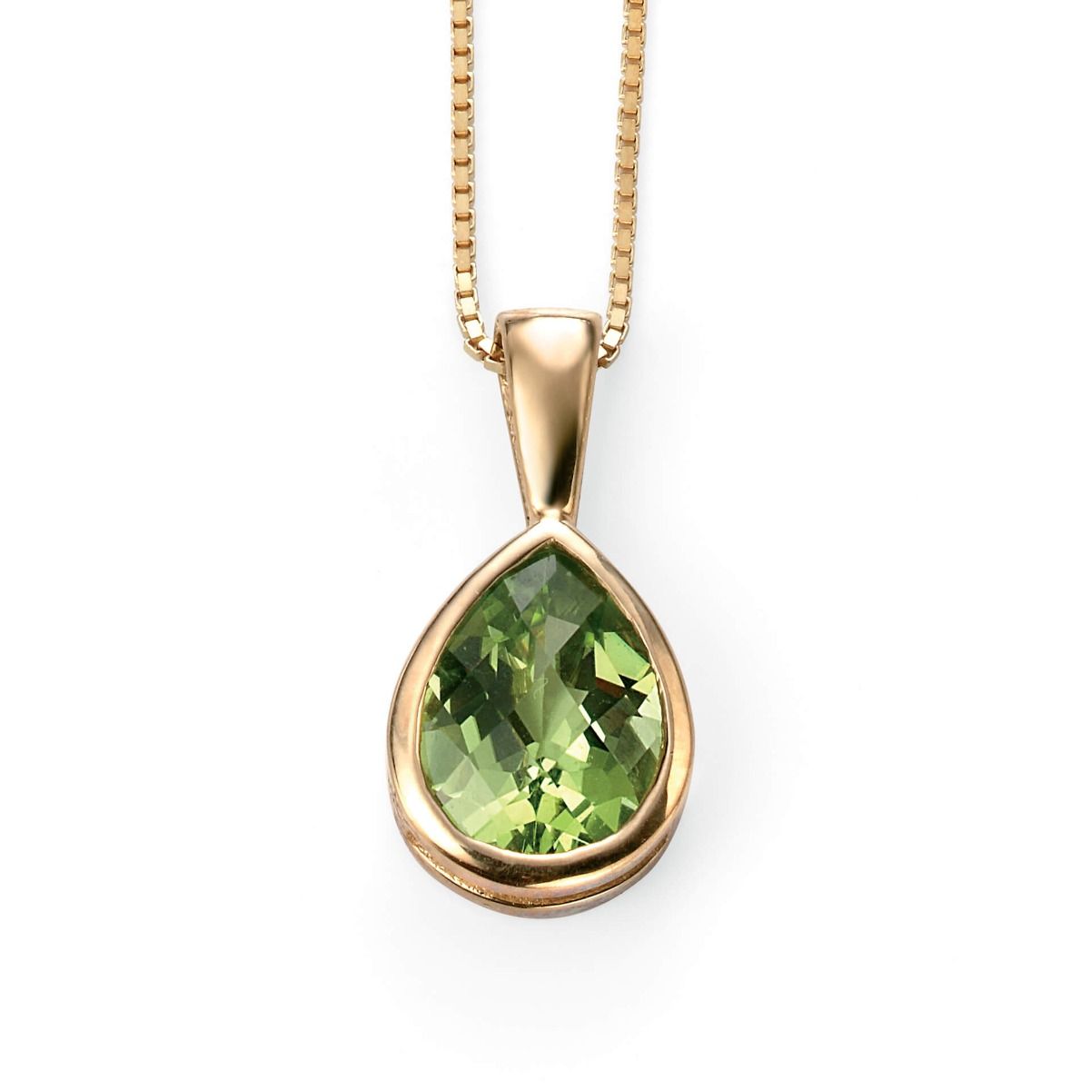 Penmans |  9ct Yellow Gold Peridot teardrop Pendant