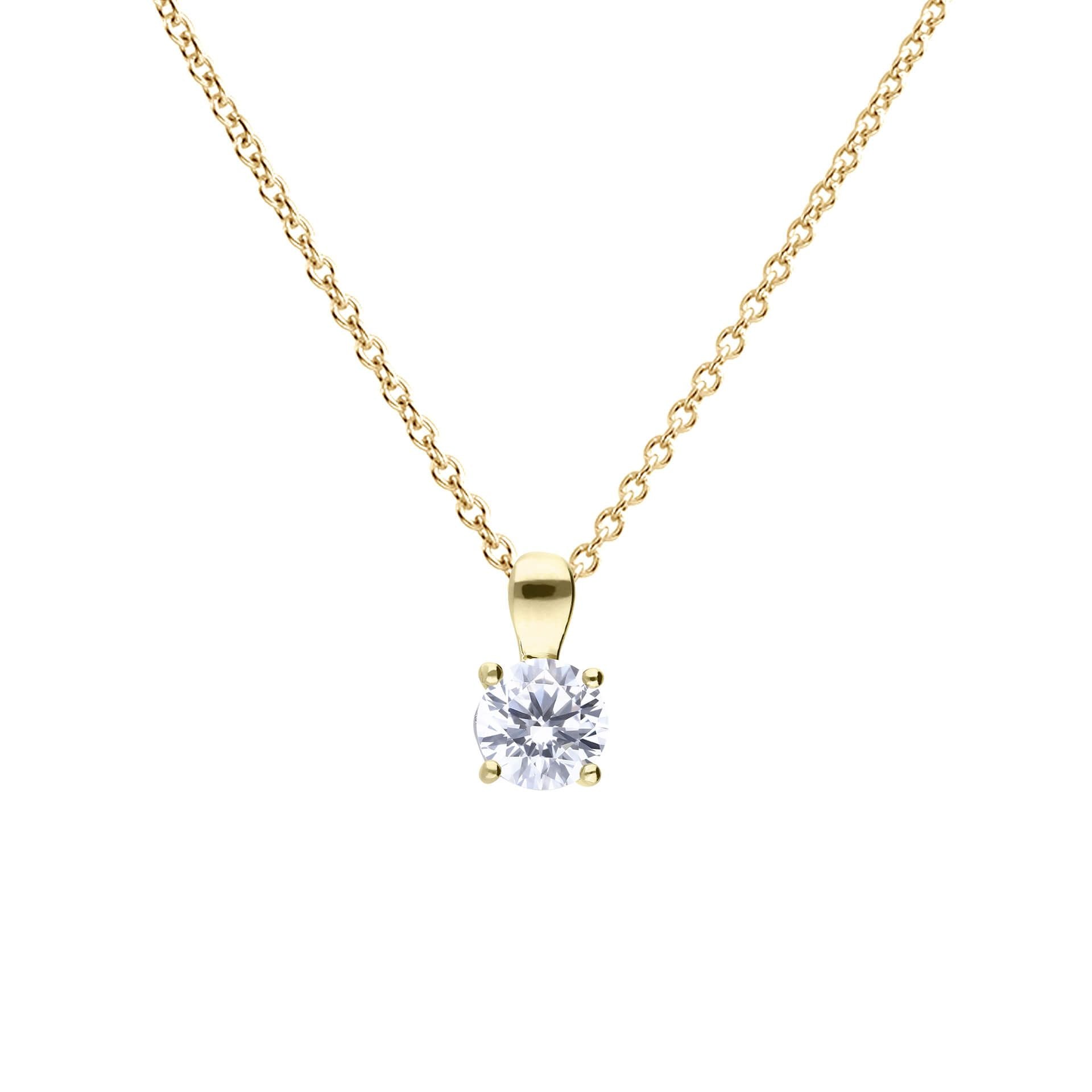 Diamonfire |  Gold plated four claw 1ct pendant