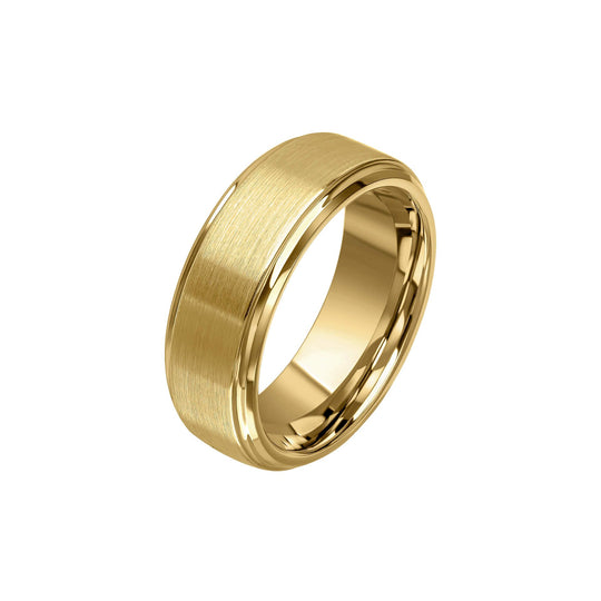 Fred Bennett | Brushed Gold Plate Tungsten Ring