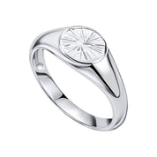 Penmans | Spray Textured Signet Silver Ring