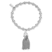 ChloBo |  Iconic Small Ball Tassel Sterling Silver Bracelet