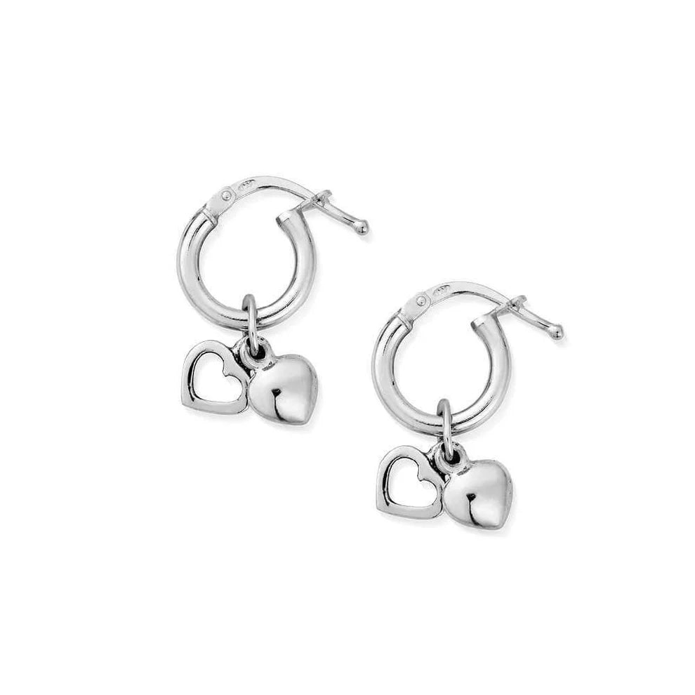 ChloBo | Double Heart Small Hoop Earrings