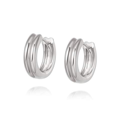 Daisy London |  Meryl Sterling Silver Huggie Hoops