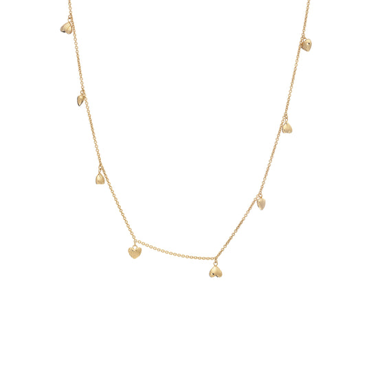 Rachel Jackson |  Untamed Deco Hearts Gold Plate Necklace