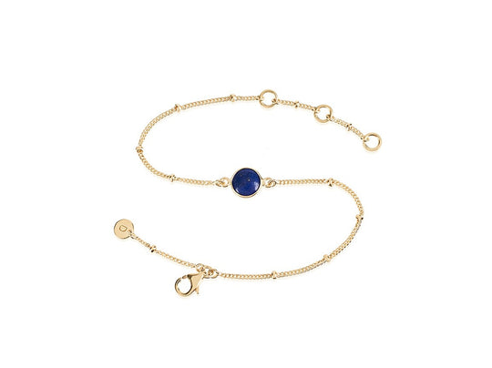 Daisy London |  Lapis Healing Stone 18ct Gold Plate Bracelet